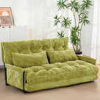 MAXYOYO Adjustable Floor Sofa Bed with Armrest Double Black Foldable Sleeper