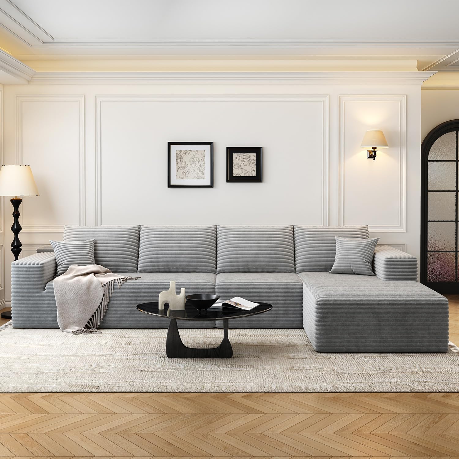 Settab Cloud Modular Sectional Sofa U Shaped Deep Seat Living Room Couch