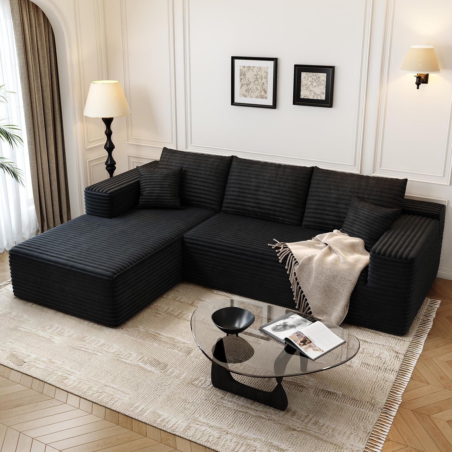 Settab Cloud Modular Sectional Sofa U Shaped Deep Seat Living Room Couch