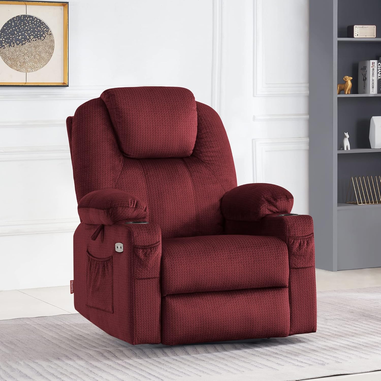 MCombo Power Lift Recliner Chair for Elderly with Heat Massage USB Cup Holders