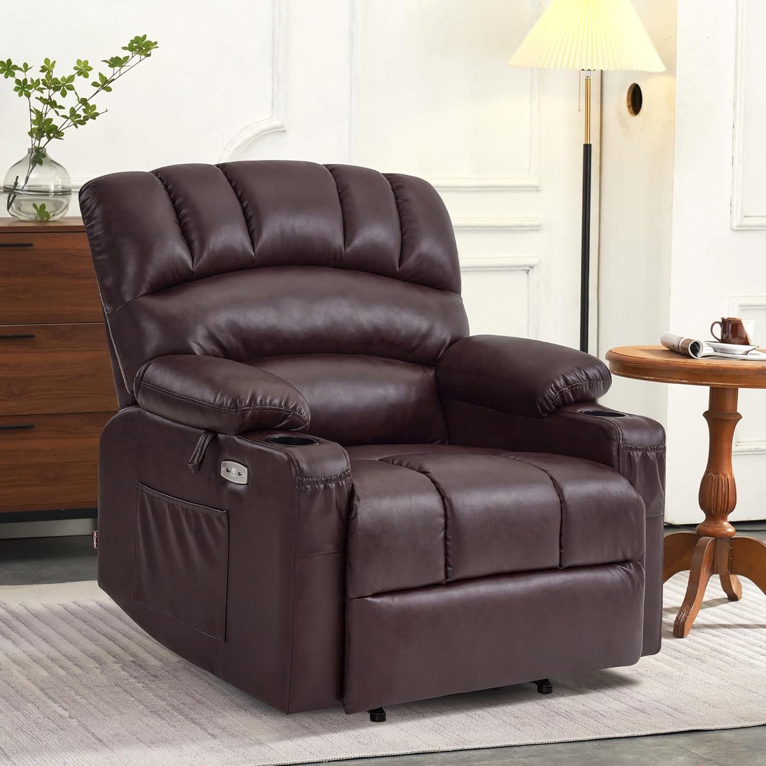 MCombo Power Lift Recliner Chair for Elderly with Heat Massage USB Cup Holders