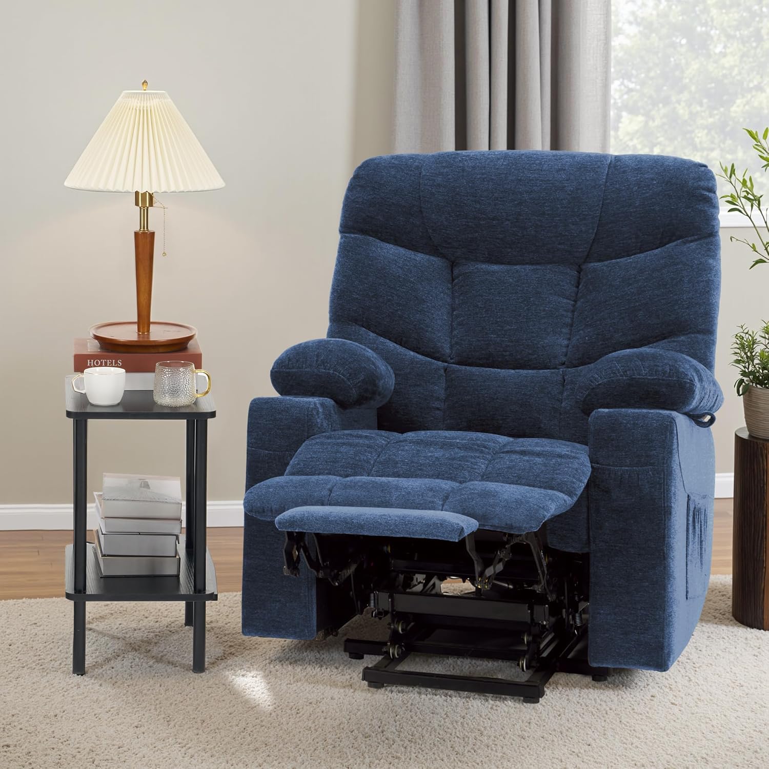 MCombo Power Lift Recliner Chair for Elderly with Extended Footrest Fabric