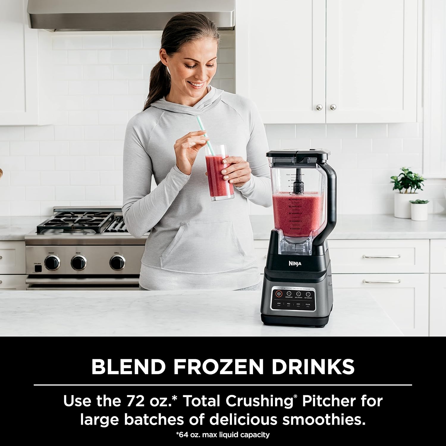 Ninja Blender 1400W High Power Smoothie Maker with 72oz Pitcher Dark Grey