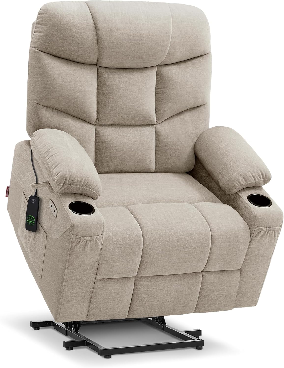 MCombo Power Lift Recliner Chair for Elderly with Extended Footrest Fabric