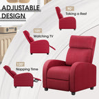 Homall Modern Recliner Chair PU Leather Padded Seat Single Sofa