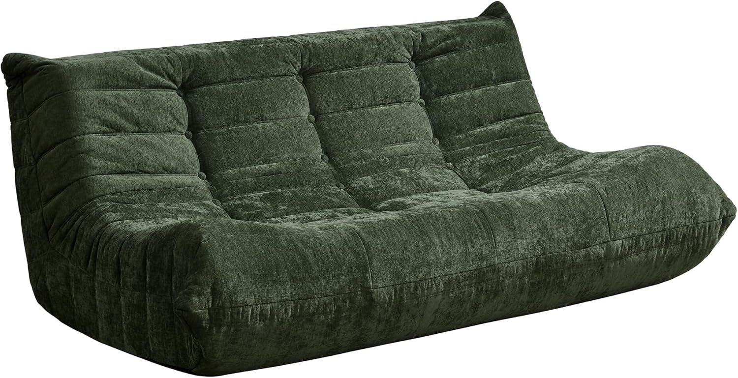 Hobestluk Giant Bean Bag Chair Memory Foam Faux Fur Sofa for Living Room