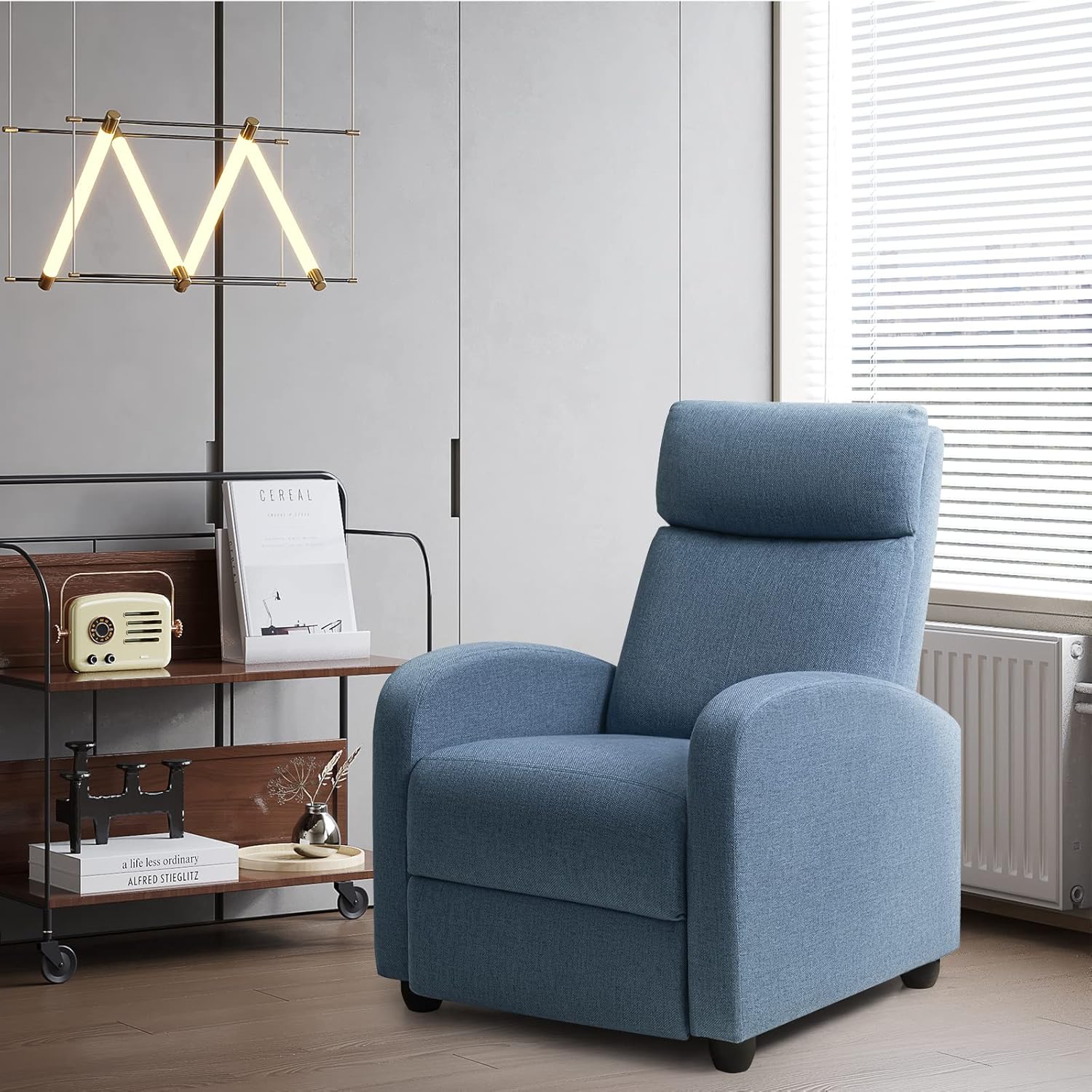 JUMMICO Adjustable Recliner Chair Thick Cushion Home Theater Sofa Living Room