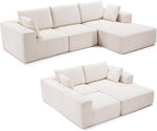 Weture 108" Modular Sectional Sofa Deep Seat Cloud L-Shape Couch with Chaise