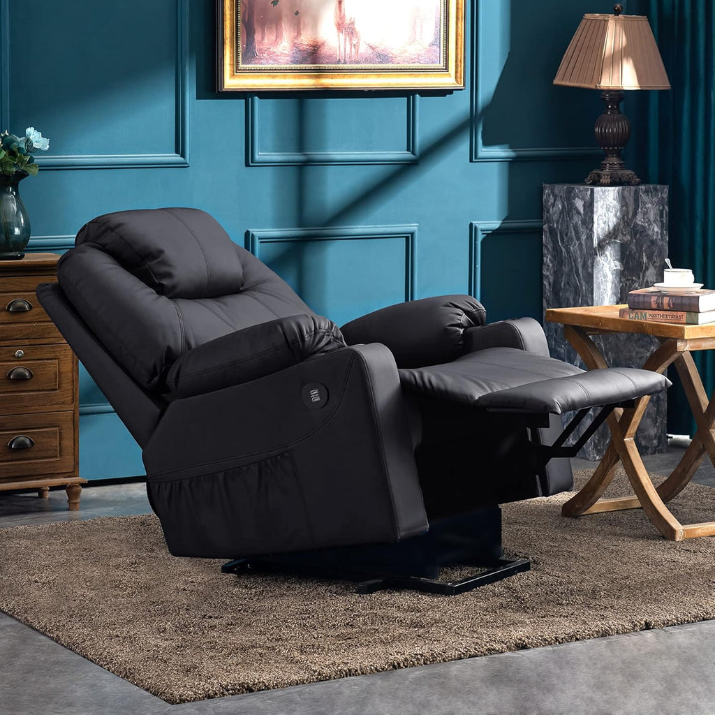 MCombo Electric Power Lift Recliner Massage Heat Chair for Elderly 3 Positions 2 Pockets USB