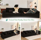 Afuson Boneless Sectional Sofa L Shape Deep Seat Cloud Couch Living Room