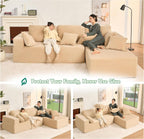 Afuson Boneless Sectional Sofa L Shape Deep Seat Cloud Couch Living Room