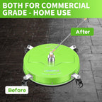LidoDola 14 Inch Pressure Washer Surface Cleaner with Wheels for Concrete Patio Deck