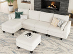 Huatean Home Modular Sectional Sofa U Shaped Couch 6 Seat Convertible High Density Foam
