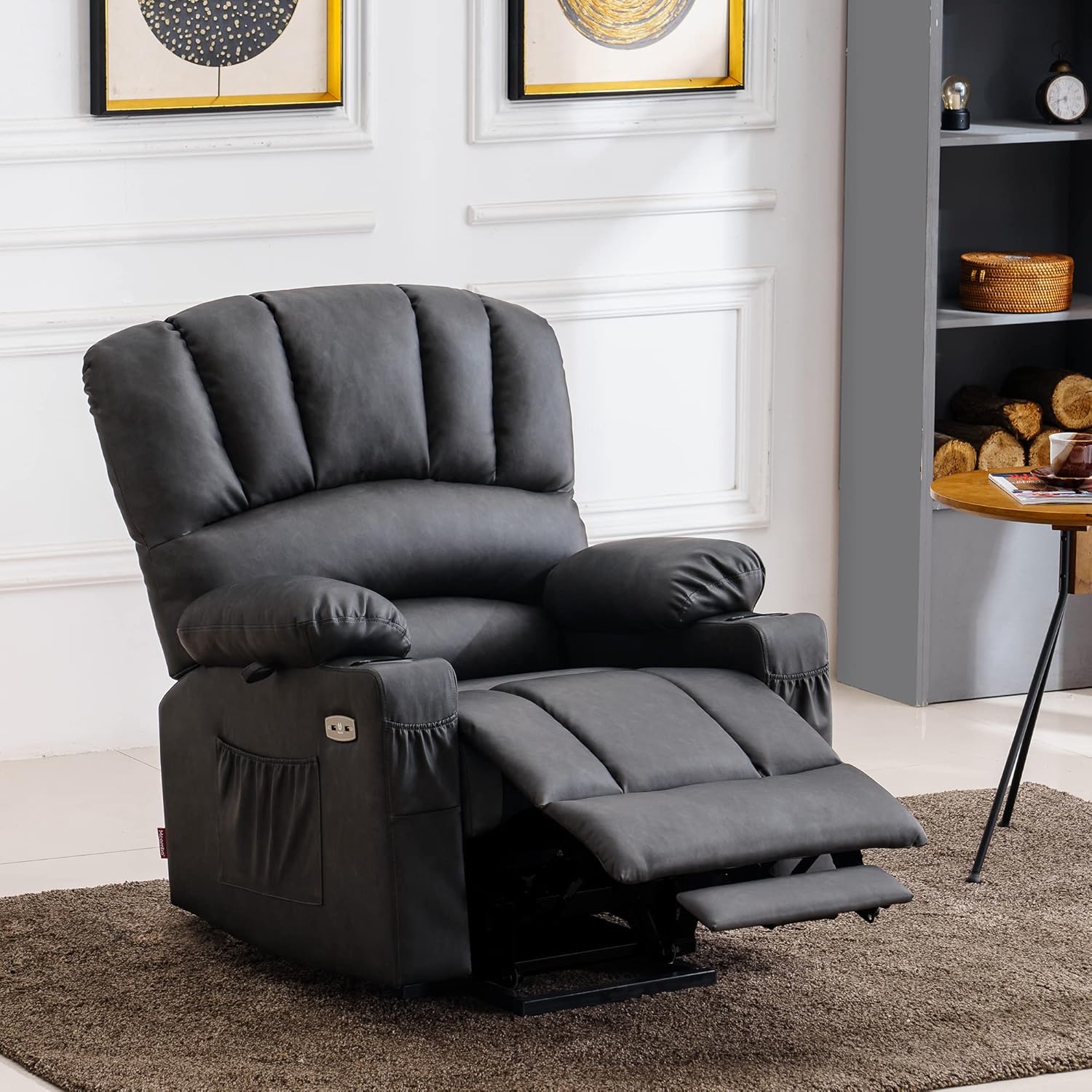 MCombo Power Lift Recliner Chair for Elderly with Heat Massage USB Cup Holders