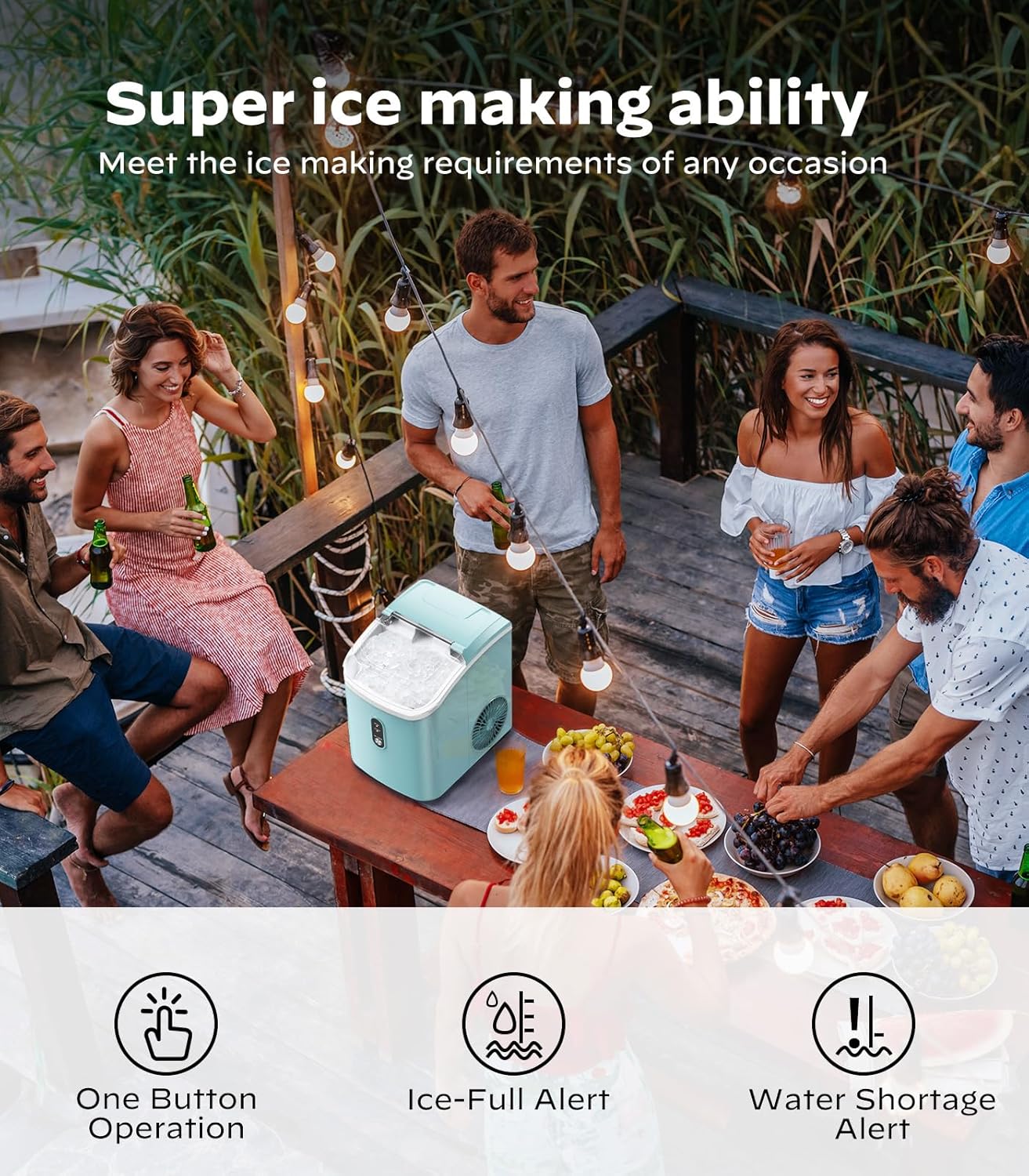 Silonn Nugget Ice Maker Countertop 33lbs Daily Soft Chewable Ice Machine