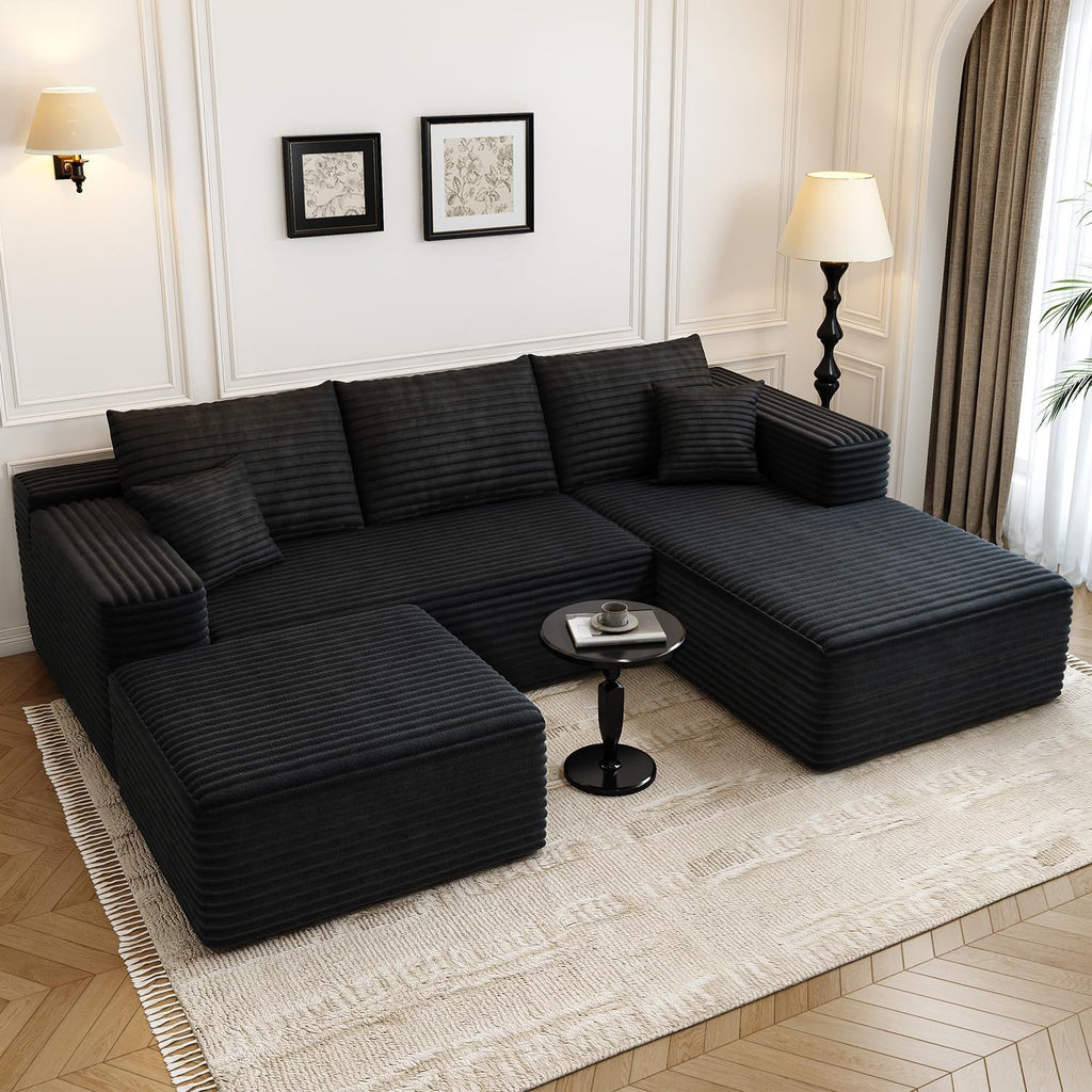 Settab Cloud Modular Sectional Sofa U Shaped Deep Seat Living Room Couch
