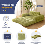 MAXYOYO L Shaped Folding Sofa Bed Convertible Sleeper with Pillow Armrest