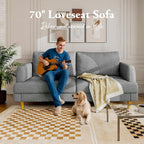 Loveseat Sofa Couch USB Ports 2 Seater Deep Seating Small Couch