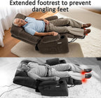 MCombo Power Lift Recliner Chair for Elderly with Extended Footrest Fabric