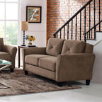 Lifestyle Harrington Sofa Upholstered Microfiber Fabric Curved Arm Couch