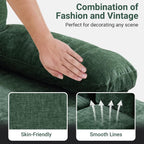 VINGLI 110 Sectional Couch U Shaped Sofa Set with Double Chaise Chenille Fabric
