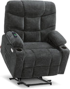 MCombo Power Lift Recliner Chair for Elderly with Extended Footrest Fabric