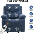Sftaiyou Manual Rocker Recliner Chair Massage Fabric Overstuffed Soft Recliner