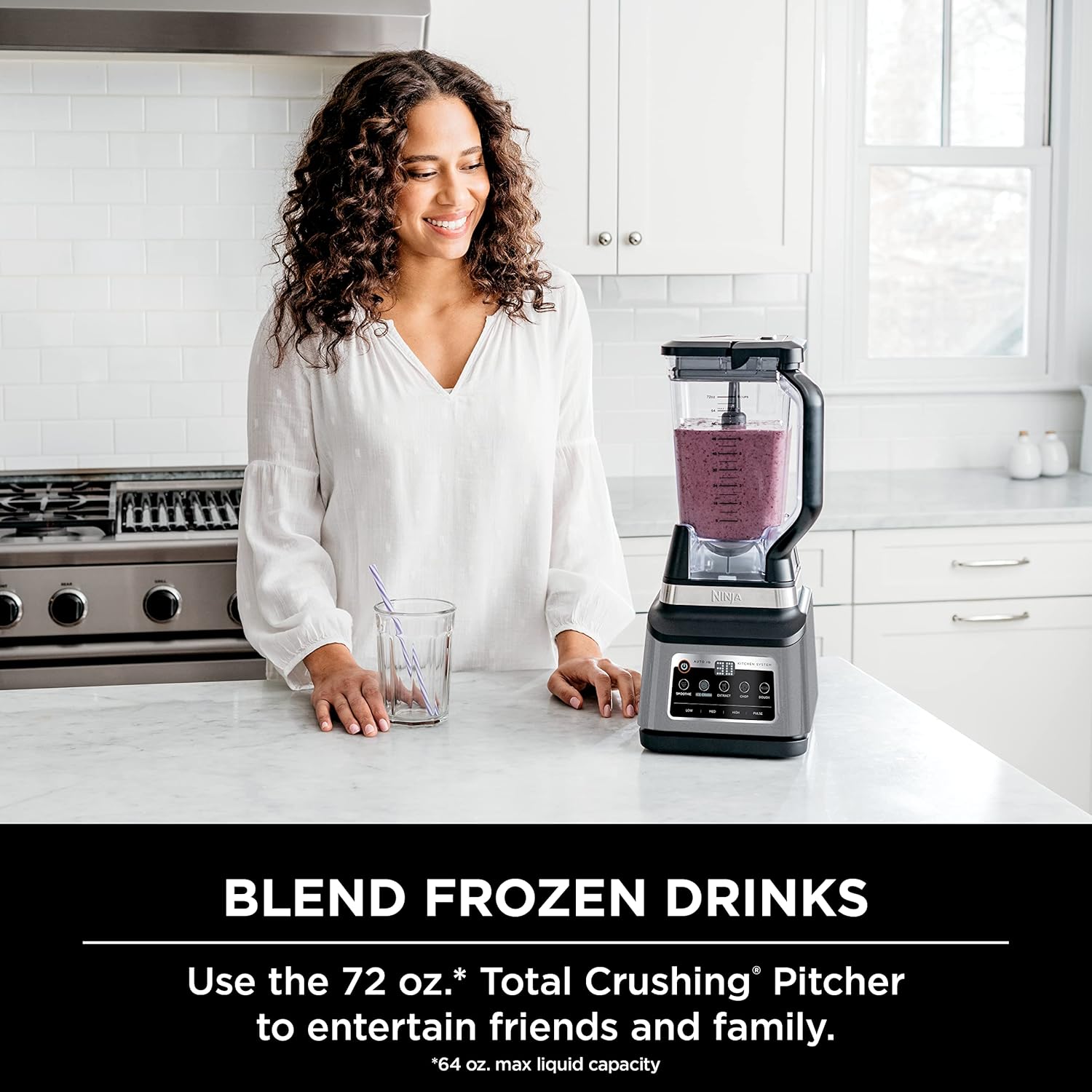 Ninja Blender 1400W High Power Smoothie Maker with 72oz Pitcher Dark Grey