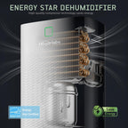 HOGARLABS 34 Pint Dehumidifier for Home Basement Ultra Silent Auto Shut Off Humidity Control