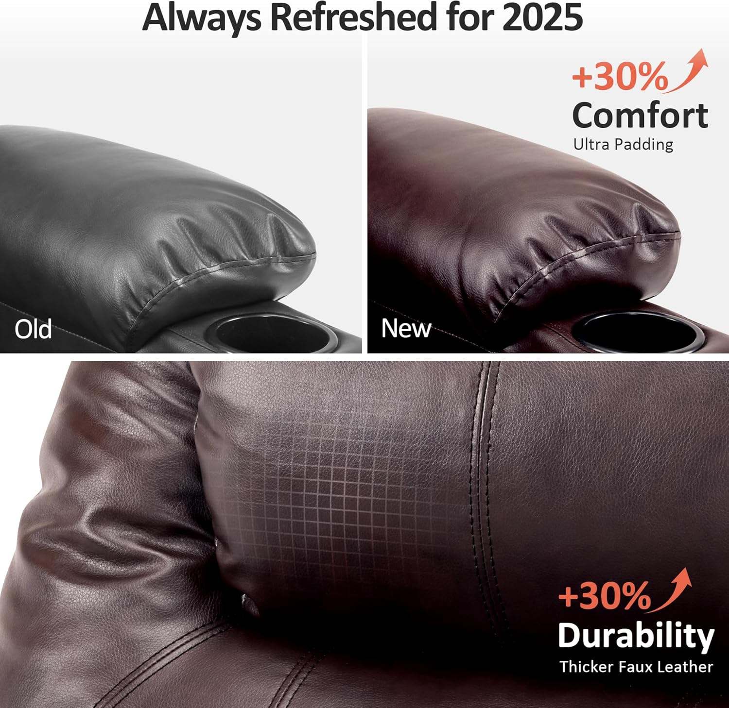 MCombo Electric Power Lift Recliner Massage Heat Chair for Elderly 3 Positions 2 Pockets USB