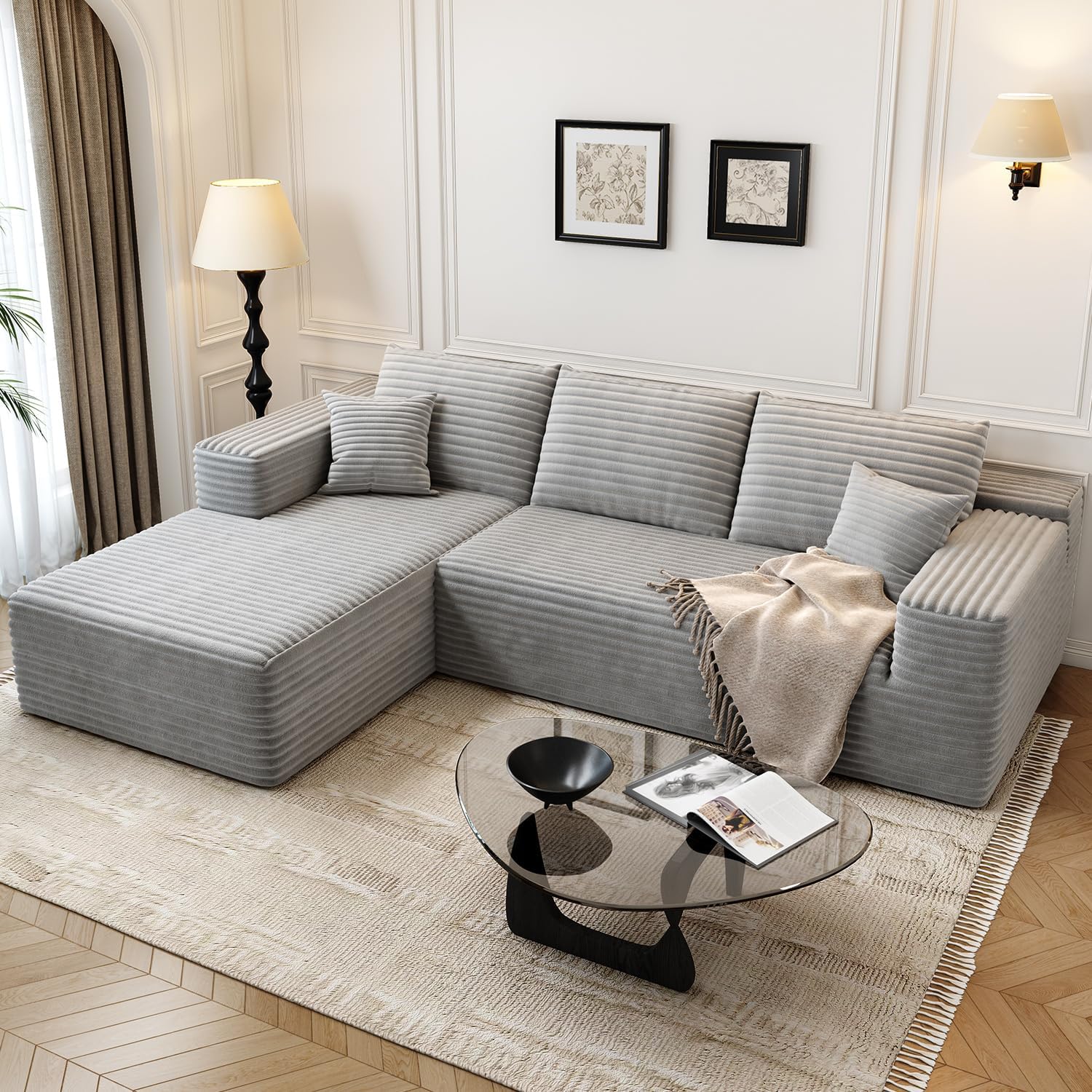 Settab Cloud Modular Sectional Sofa U Shaped Deep Seat Living Room Couch
