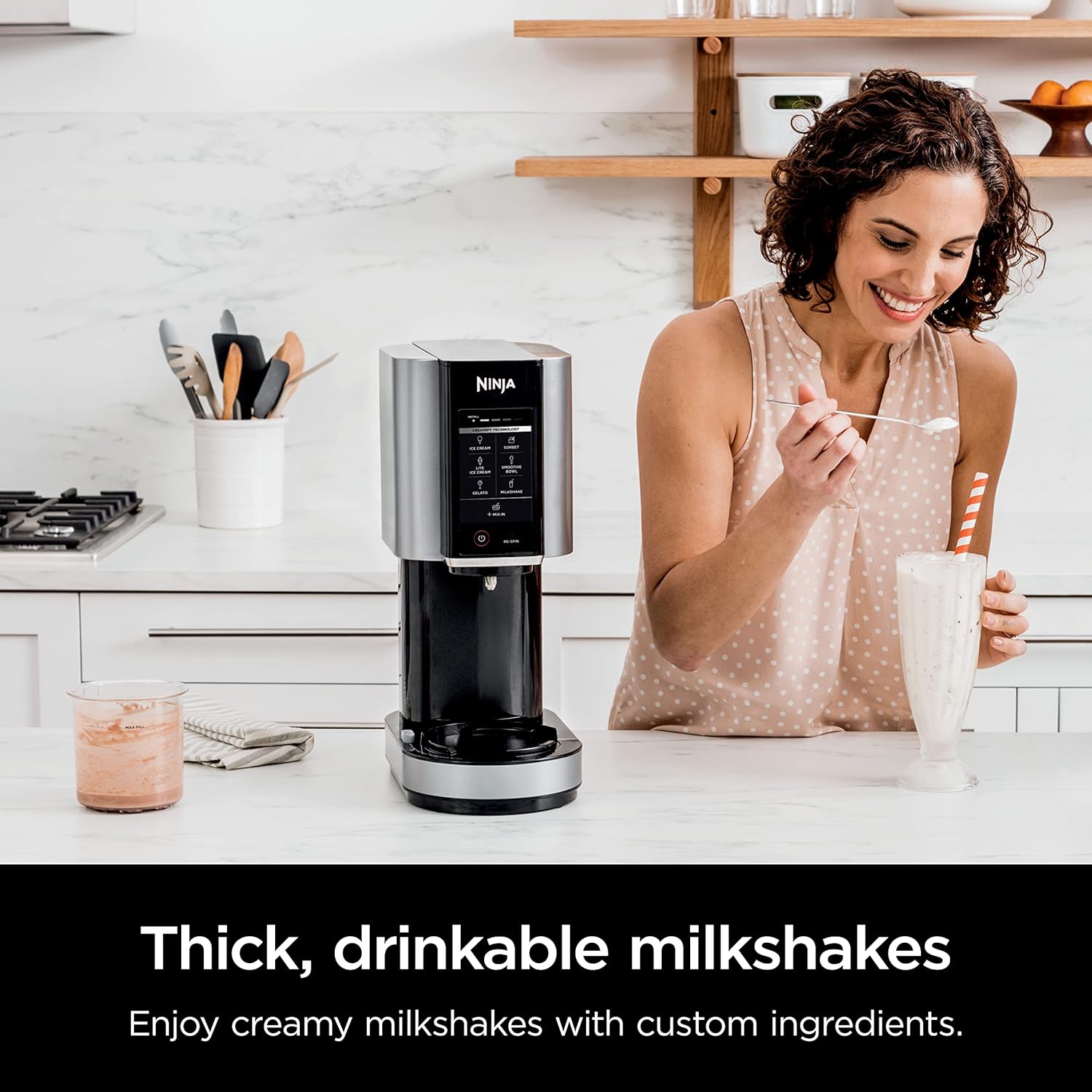 Ninja Ice Cream Maker with 7 One Touch Programs for Gelato Milkshakes Sorbet Smoothie Bowls