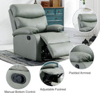 GNMLP2020 Swivel Rocker Recliner Chair Manual Small Space Nursery Living Room