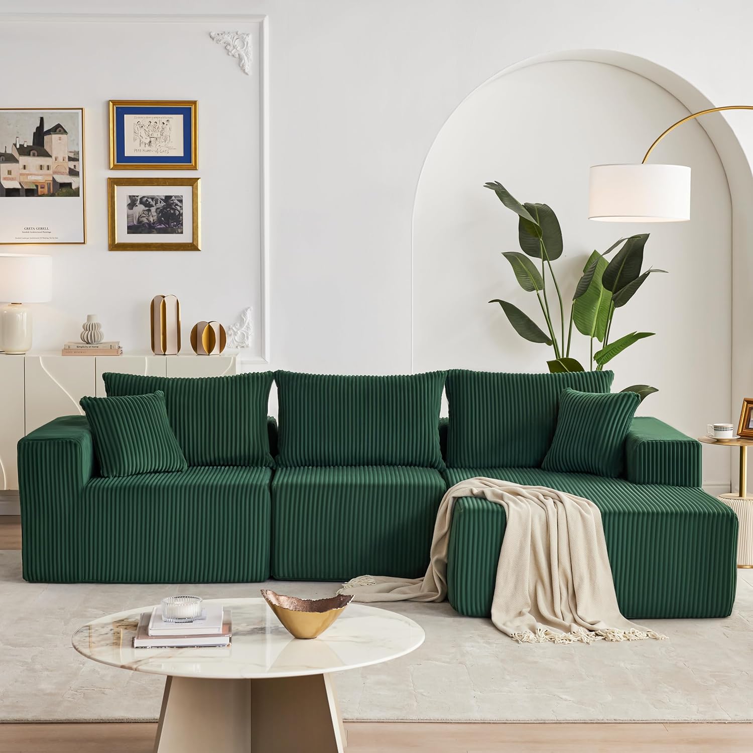 Weture 108" Modular Sectional Sofa Deep Seat Cloud L-Shape Couch with Chaise