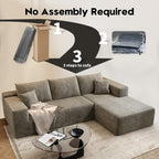 Settab Cloud Modular Sectional Sofa U Shaped Deep Seat Living Room Couch