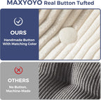 MAXYOYO L Shaped Folding Sofa Bed Convertible Sleeper with Pillow Armrest