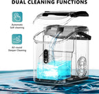 EUHOMY Nugget Ice Maker Countertop Portable 34lbs Daily with Handle