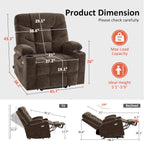 MCombo Power Lift Recliner Chair for Elderly with Extended Footrest Fabric