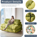 MAXYOYO Folding Sofa Bed Convertible Sleeper Chair with Pillow
