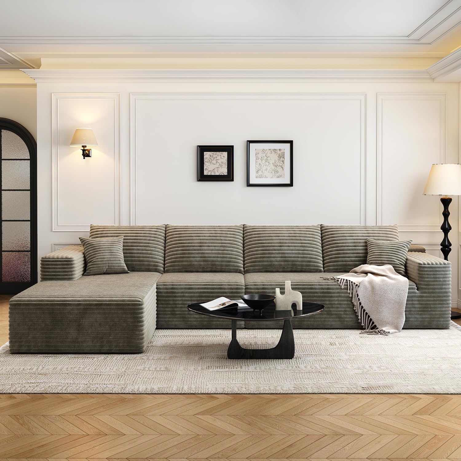 Settab Cloud Modular Sectional Sofa U Shaped Deep Seat Living Room Couch