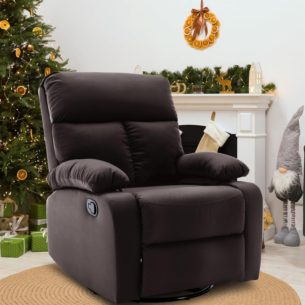 hzlagm Swivel Rocker Recliner Chair Small Space Rocking Recliner