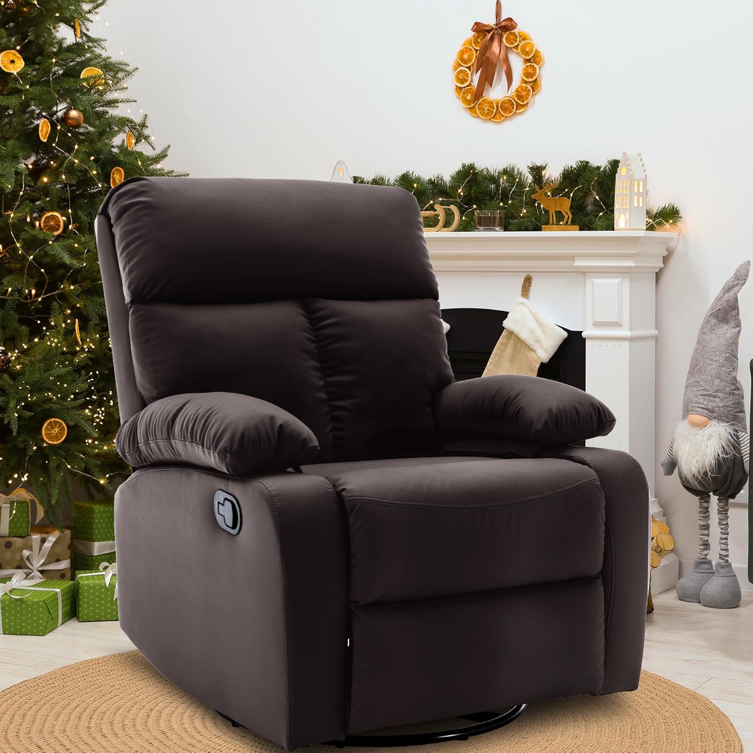 hzlagm Swivel Rocker Recliner Chair Small Space Rocking Recliner