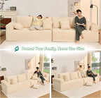 Afuson Boneless Sectional Sofa L Shape Deep Seat Cloud Couch Living Room