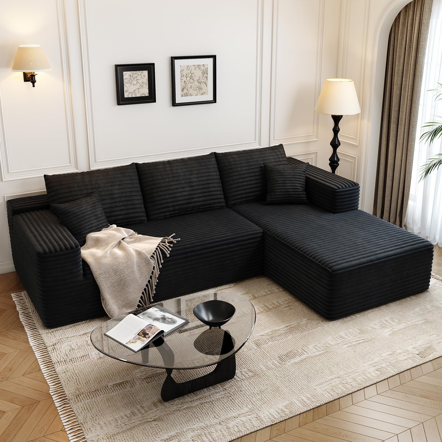 Settab Cloud Modular Sectional Sofa U Shaped Deep Seat Living Room Couch