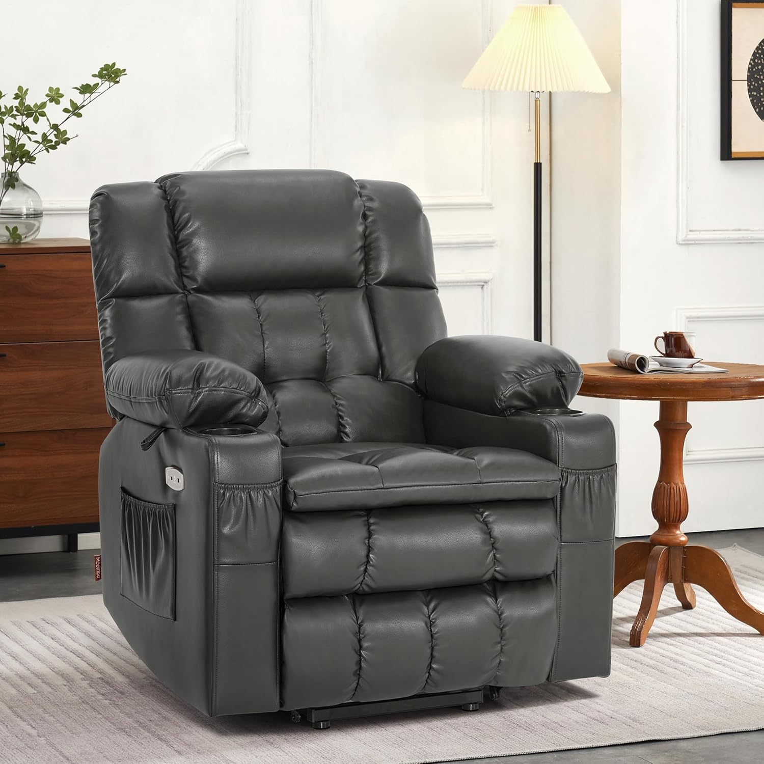 MCombo Dual Motor Power Lift Recliner Chair for Elderly with Heat Massage USB
