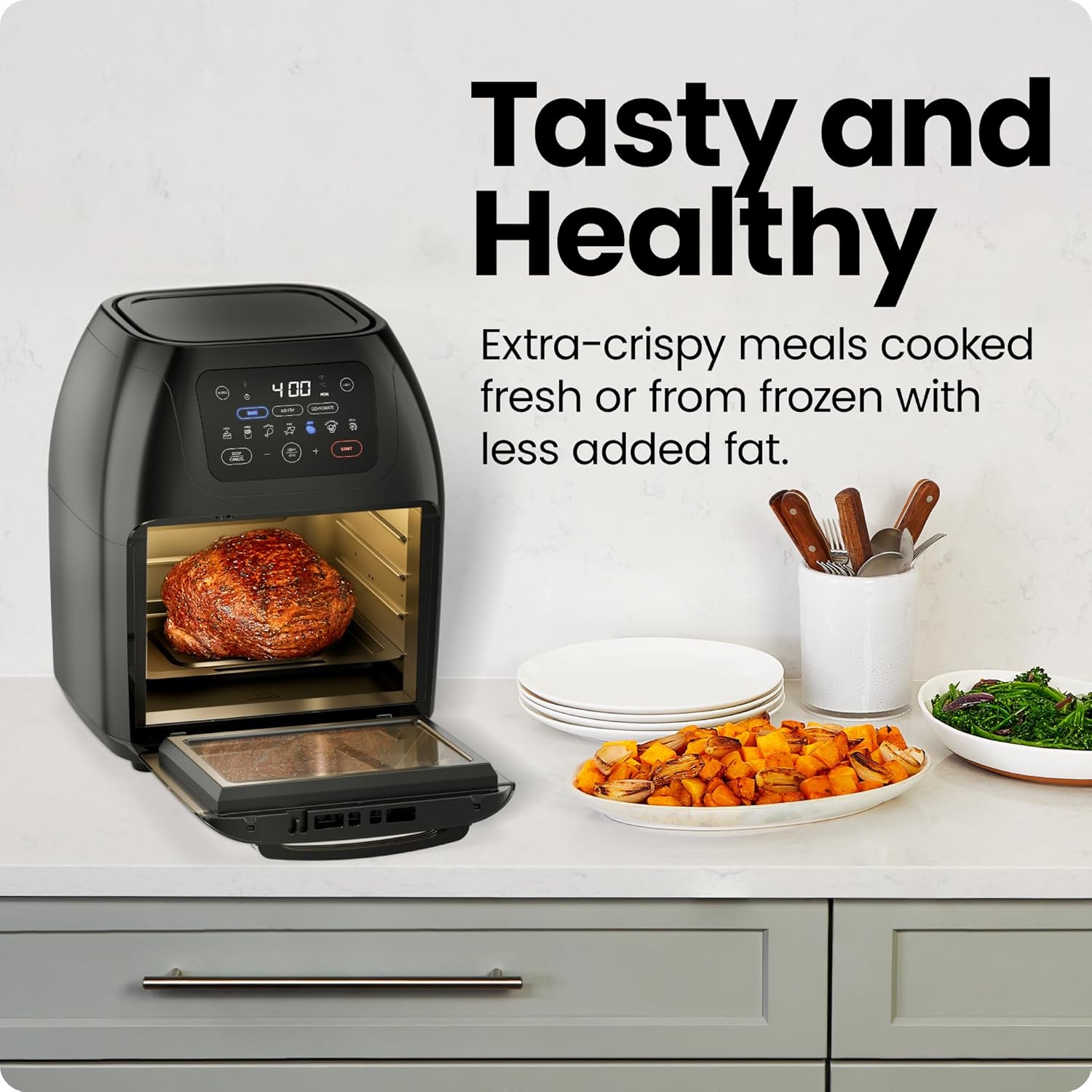 Chefman 12 Quart 6-in-1 Air Fryer Oven Digital Touchscreen 12 Presets Family Size