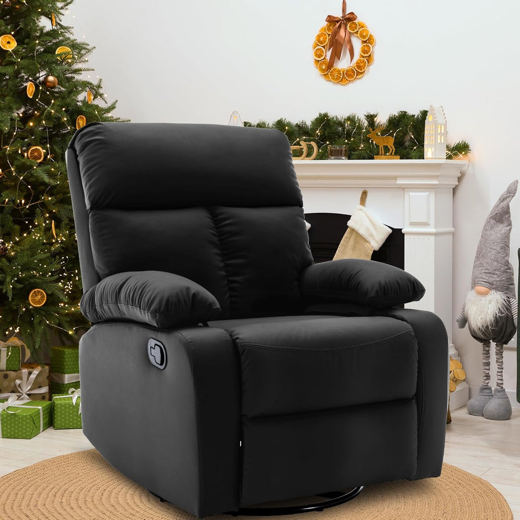 hzlagm Swivel Rocker Recliner Chair Small Space Rocking Recliner