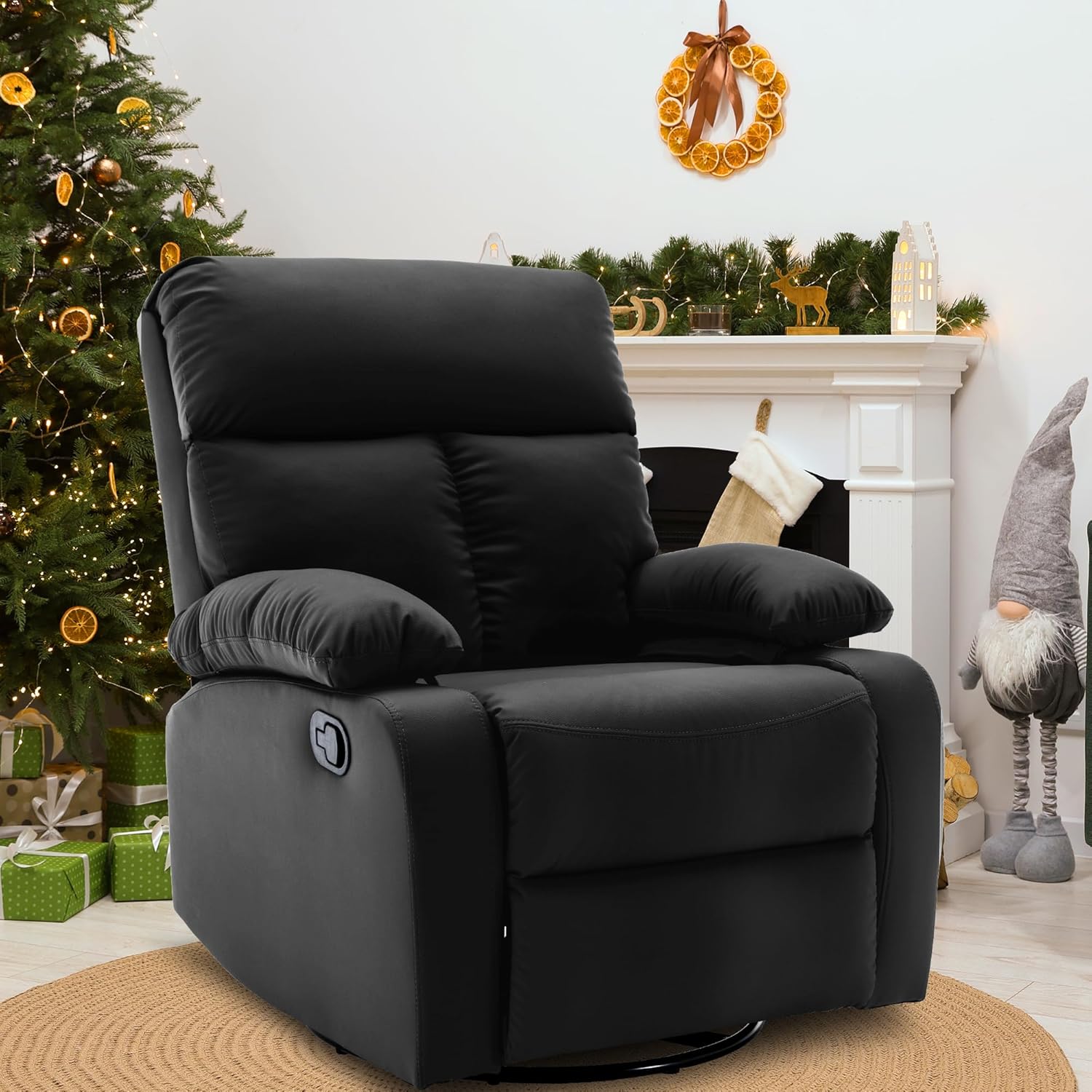 hzlagm Swivel Rocker Recliner Chair Small Space Rocking Recliner