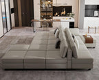 Belffin Velvet Modular Sectional Sofa with Ottoman Sleeper Bed Storage