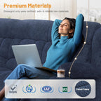 Dresegmt Loveseat Recliner Sofa 3 Seat Flip Backrest with Storage USB Cup Holders